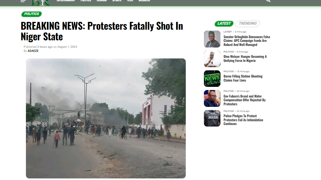 End Bad Governance protest