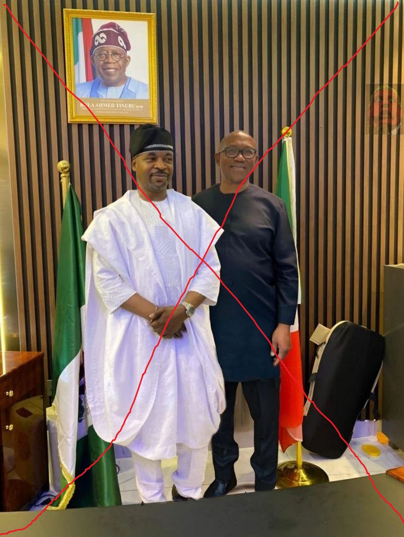 Peter Obi picture with Oluomo is fake